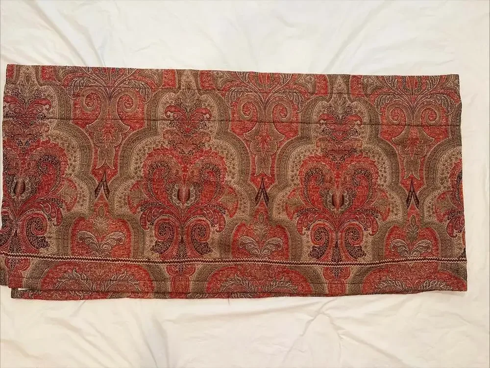 Veratex Red And Gold Paisley Jacquard Valance 84”x19..5” Valance Only